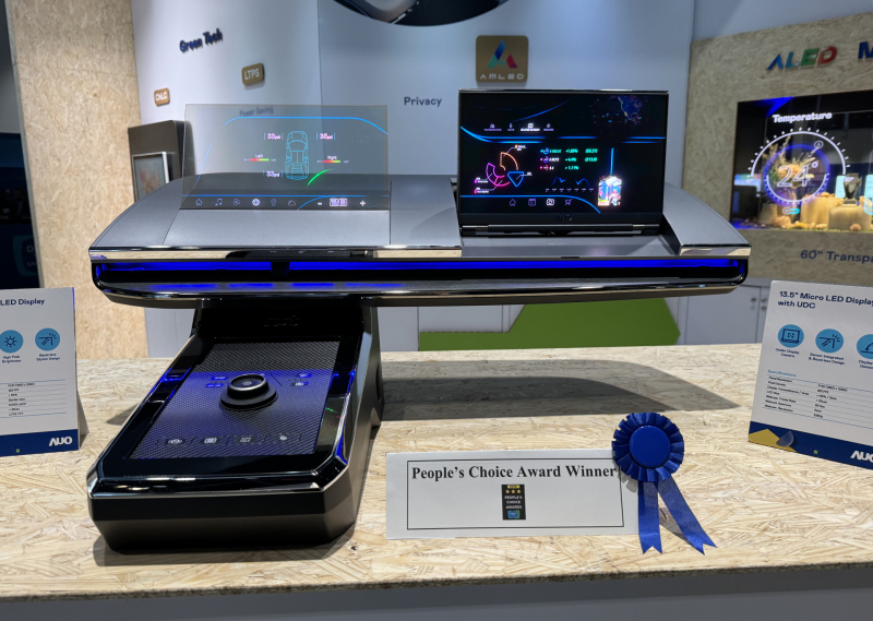 一路向西車用Micro LED Display HMI解決方案獲”最佳車用顯示獎”，以用戶為中心開發，針對前座駕駛與乘客設計兼具娛樂與安全的高畫質屏幕，包含車艙前座的Micro LED透明屏幕及全球首款內建鏡頭的智慧Micro LED顯示器